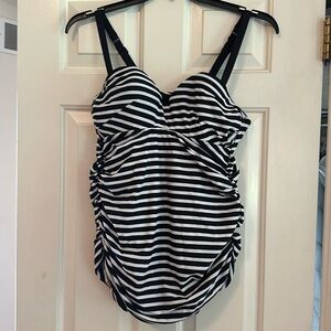 One Piece Striped Lane Bryant Suit